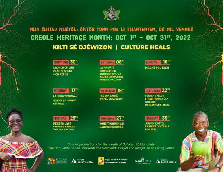 2022 Creole Heritage Month Calendar of Events