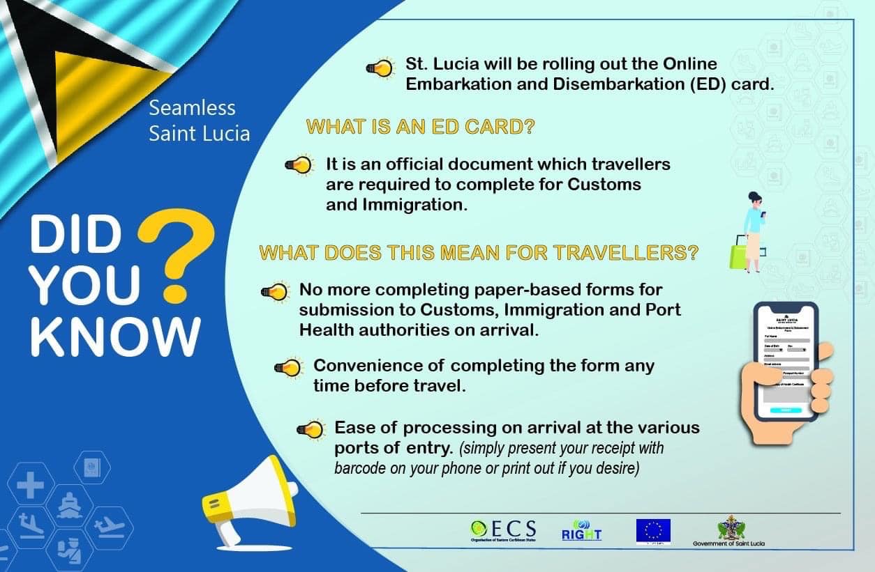 Announcement Of The Introduction Of The Saint Lucia Electronic Entry Form Consulate General Of